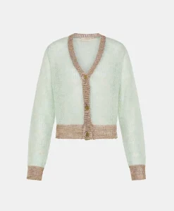 Best Cardigan Dream En Mohair Doux - Turquoise Femmes Tricots