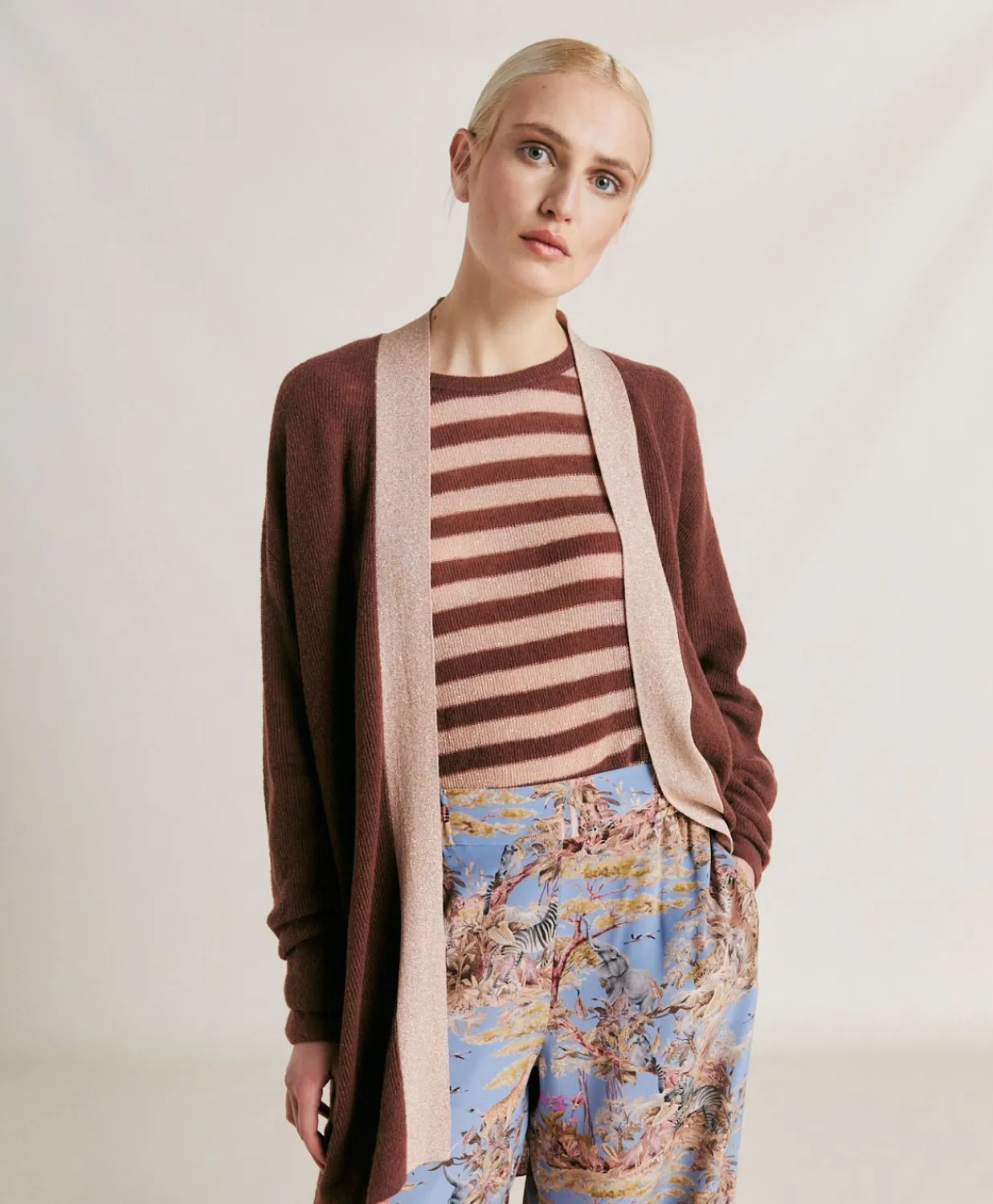 Clearance Cardigan Flossy Perle Avec Details Lurex - Glace' Femmes Tricots