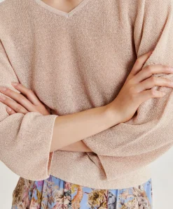 Clearance Cardigan Lurex Perle Fresno - Poudre Femmes Tricots