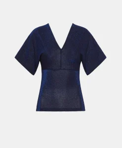 Sale T-Shirt Milly Lurex Jersey - Bleute Femmes T-Shirts Et Hauts