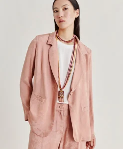 Sale Veste Dayton Cupro Jacquard - Rose Femmes Costumes Et Costumes